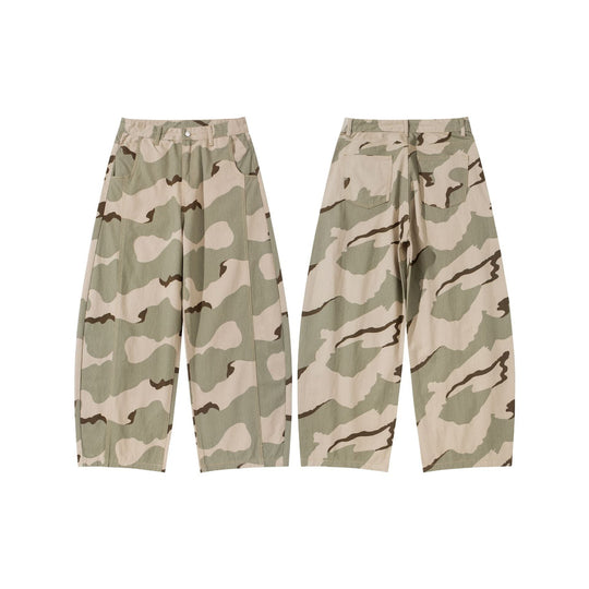 Damen Weite Cropped Cargohose im Camouflage Utility‑Look Nord Taschen