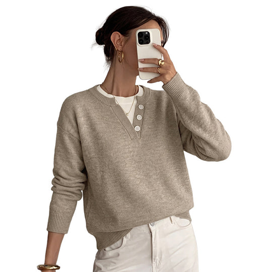 Damen lässiger Pullover Nord Taschen