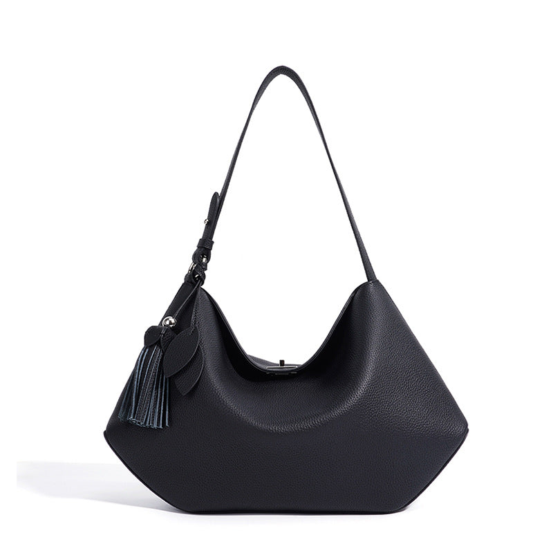 Damen lässige Ledertasche mit asymmetrischem Design Nord Taschen