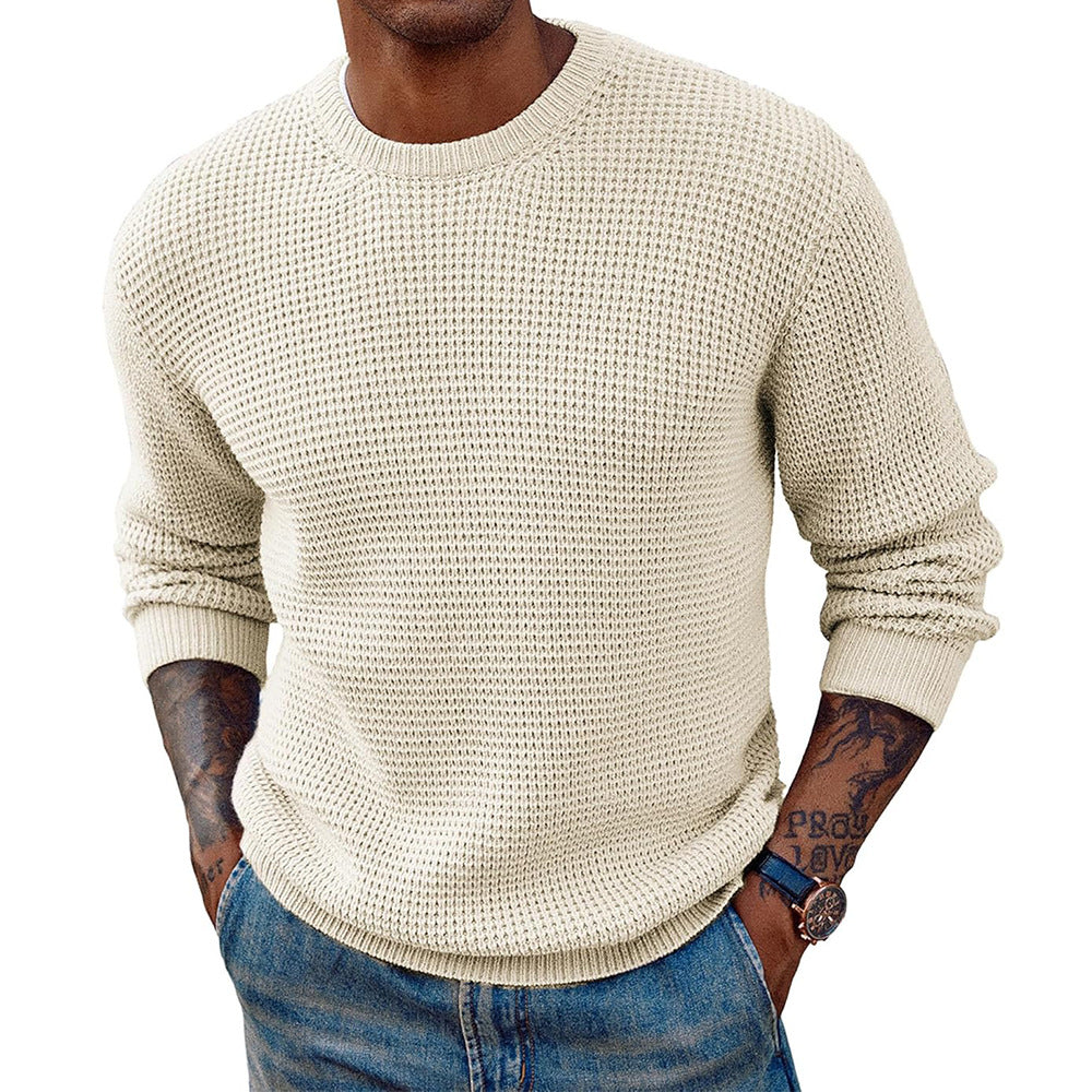 Herren Großer Strickpullover mit strukturiertem Gew Nord Taschene