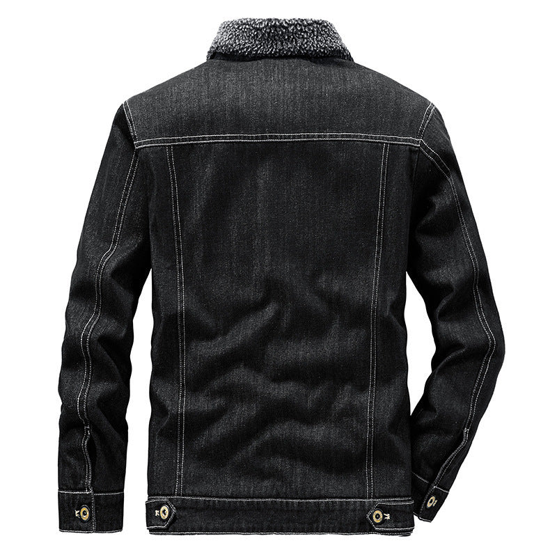 Herren Sherpa-gefütterte Denimjacke im Worker-Style Nord Taschen
