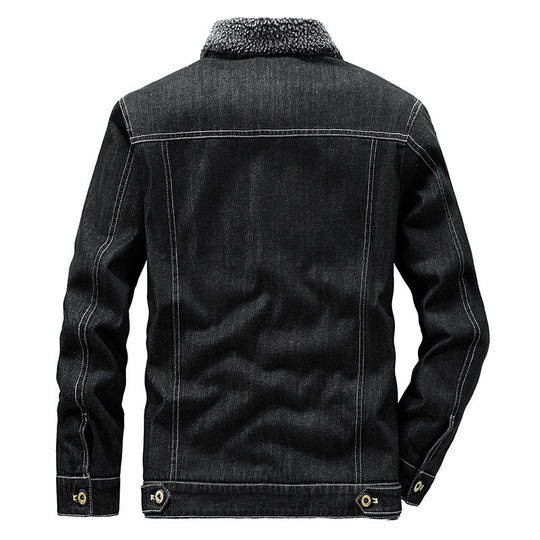 Herren Sherpa-gefütterte Denimjacke im Worker-Style Nord Taschen