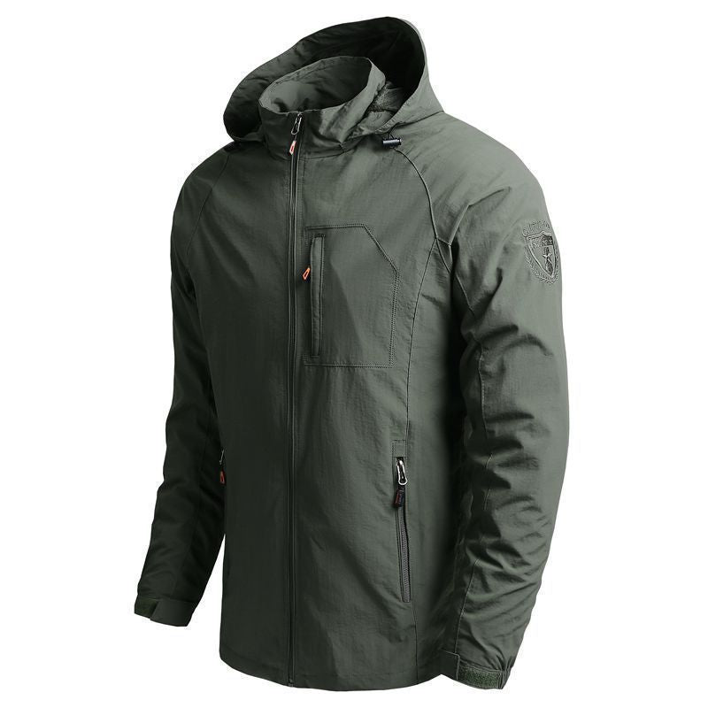 Herren  leichte wasserabweisende Softshelljacke mit Kapuze und Brusttasche Nord Taschen