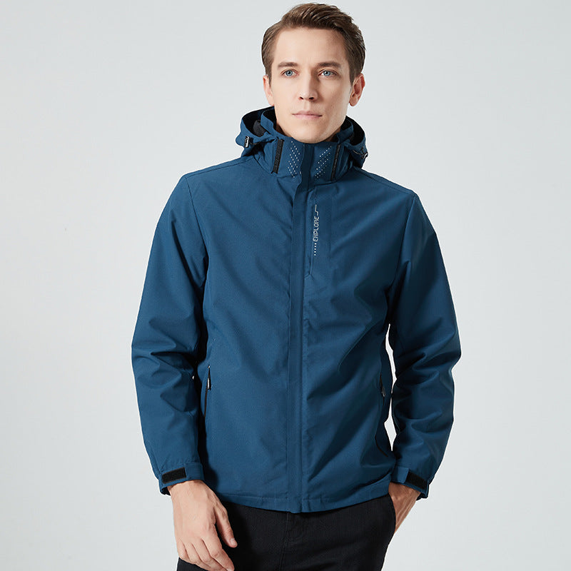 Damen leichte wasserabweisende Freizeit-Outdoorjacke mit verstellbarer Kapuze und verdecktem Reißverschluss Nord Taschen