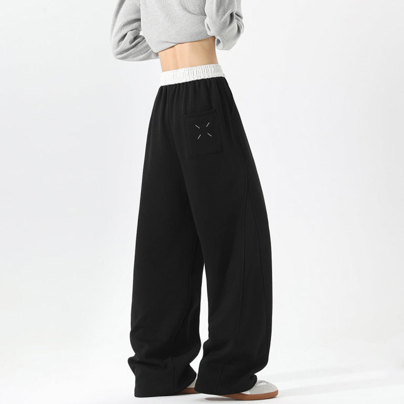 Damen Weite Loungehose mit elastischem Bund, Tunnelzug und fließender Oversize-Silhouette Nord Taschen