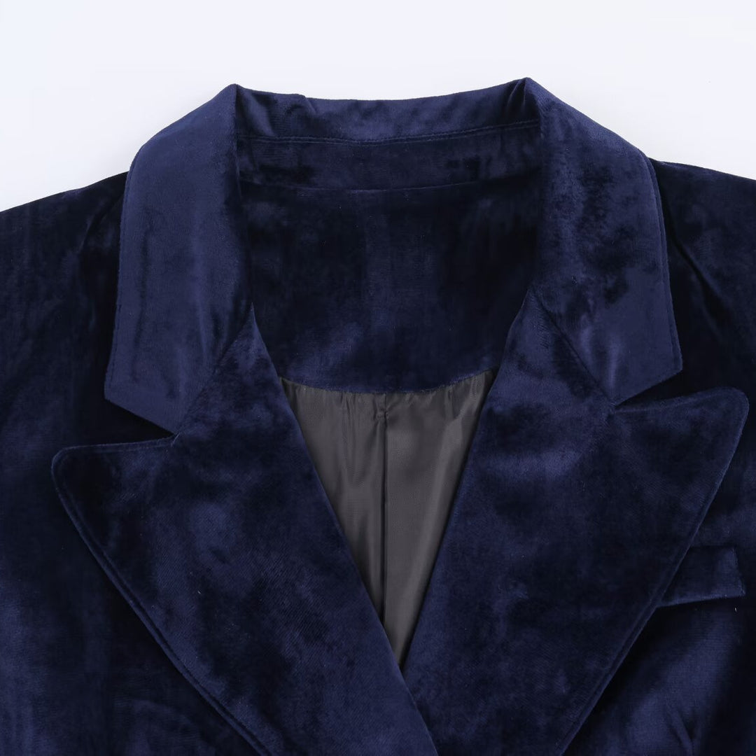 Damen Weite Samt-Hose mit hoher Taille und weitem Bein Nord Taschen