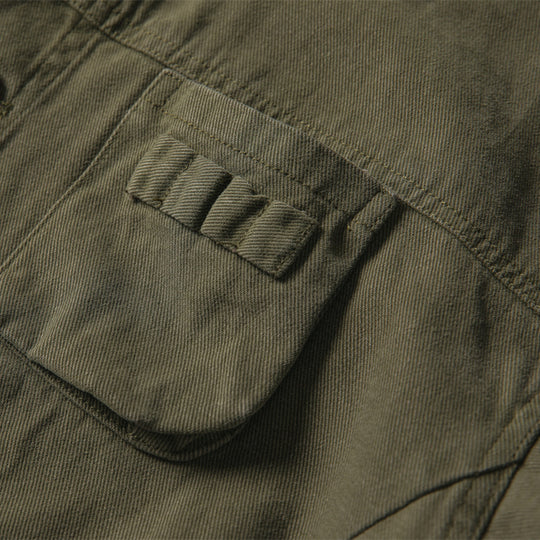 Herren Locker geschnittene Feldjacke im Workwear-Stil mit aufgesetzten Pattentaschen und Cordkragen Nord Taschen