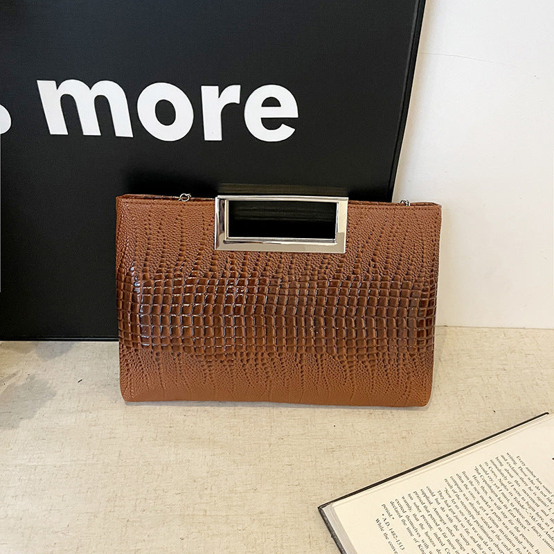 Damen elegante Clutch-Tasche im stilvollen Krokodil-Look Nord Taschen