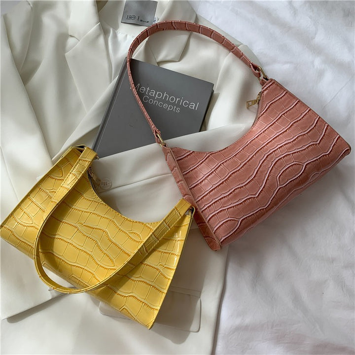 Damen elegante Umhängetasche im trendigen Krokodil-Look Nord Taschen