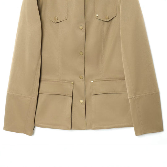 Damen Leichte Utility-Jacke mit Stehkragen, Schulterklappen und aufgesetzten Pattentaschen Nord Taschen