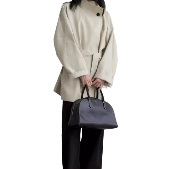 Damen Stilvolle Übergangsjacke mit Taillengürtel Nord Taschen