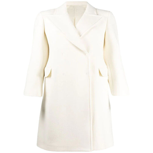 Damen Clean-Cut Longmantel mit überschnittenem Revers und klarer Tailoring‑Silhouette Nord Taschen