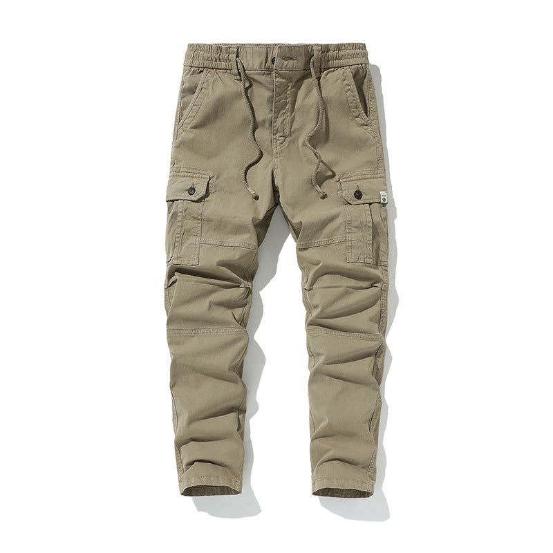 Herren Strapazierfähige Canvas-Cargohose mit ergonomischen Kniefalten, Tunnelzugbund und aufgesetzten Klapptaschen Nord Taschen