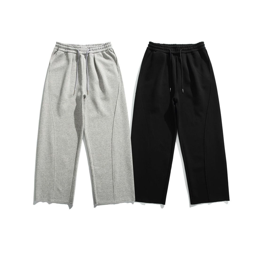 Damen Cropped-Sweatpant mit rohem Saum, elastischem Bund und seitlichen Eingrifftaschen Nord Taschen