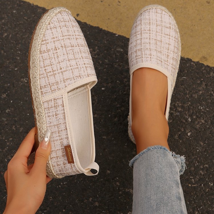 Damen  atmungsaktive Strick-Espadrilles mit geflochtener Jute-Sohle und flexiblem Memory-Fußbett Nord Taschen