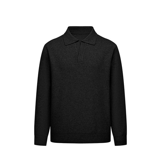 Herren Modisches Langarm Strickpolo Nord Taschen