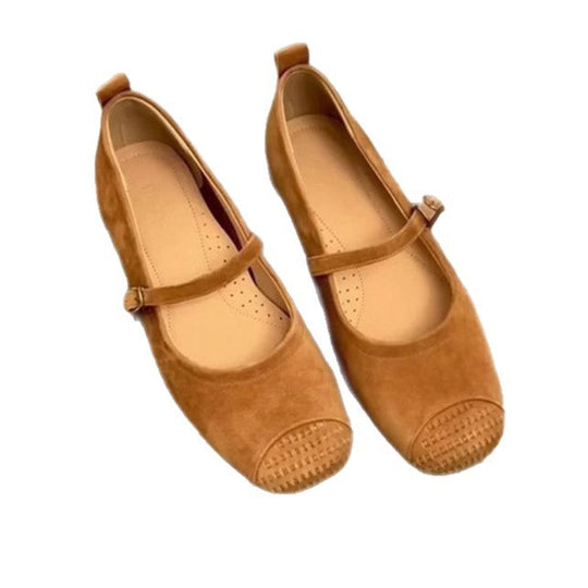 Damen bequeme Mary Jane Ballerinas mit ergonomischem Fußbett und dekorativen Schnallen Nord Taschen