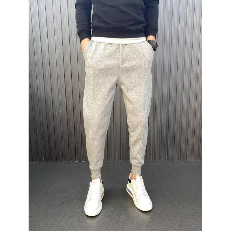 Herren Jogginghose mit tailliertem Tapered‑Schnitt, Bügelfalte und elastischen Bündchen Nord Taschen