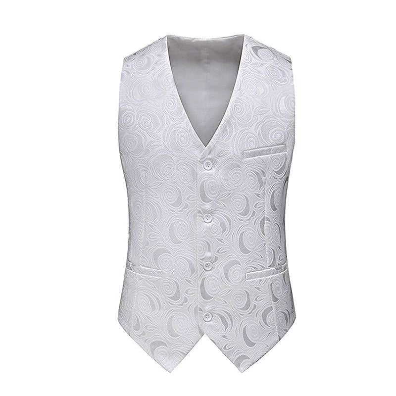 Herren Jacquardweste mit ornamentaler Struktur, spitz zulaufendem Saum und satinierter Rückseite Nord Taschen