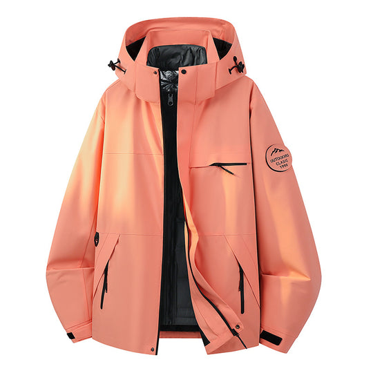 Herren Wetterfeste dreilagige Hardshelljacke mit verstellbarer Kapuze, verschweißten Nähten & Multifunktionstaschen Nord Taschen