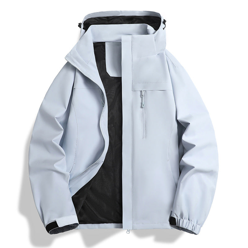 Herren Wasser- und winddichte Softshell-Outdoorjacke mit Kapuze, atmungsaktivem Meshfutter und Brustreißverschluss Nord Taschen