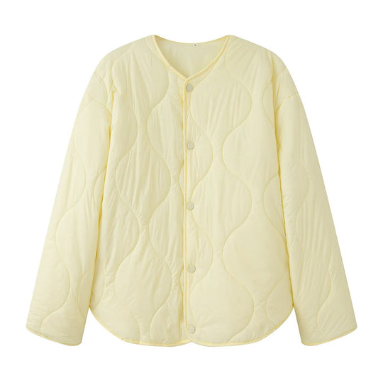 Damen Steppjacke mit Oversize‑Schnitt, Rundhals und geschwungenem Saum Nord Taschen