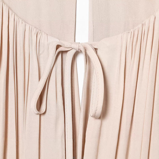 Damen Plissiertes Wickelkleid mit Volantrock und Balloonärmeln Nord Taschen