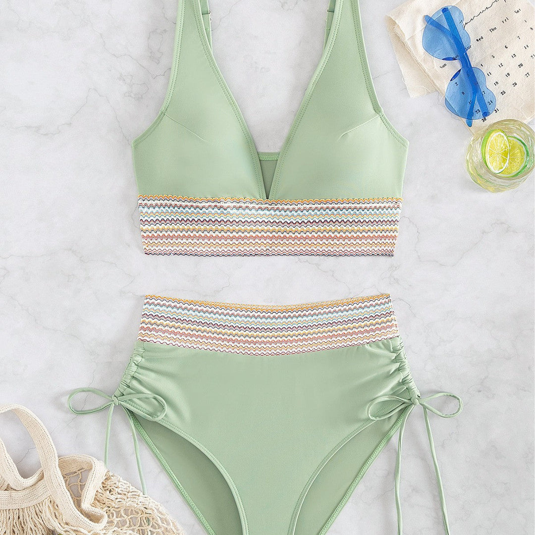 Damen Hochgeschnittener Sportbikini Nord Taschen