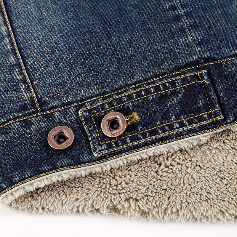 Herren Denimjacke mit Teddyfutter Nord Taschen