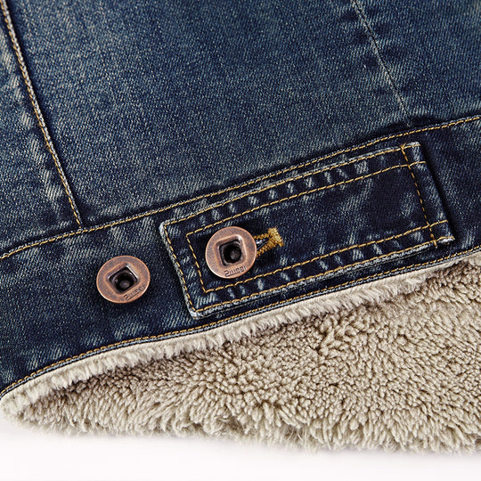 Herren Denimjacke mit Teddyfutter Nord Taschen