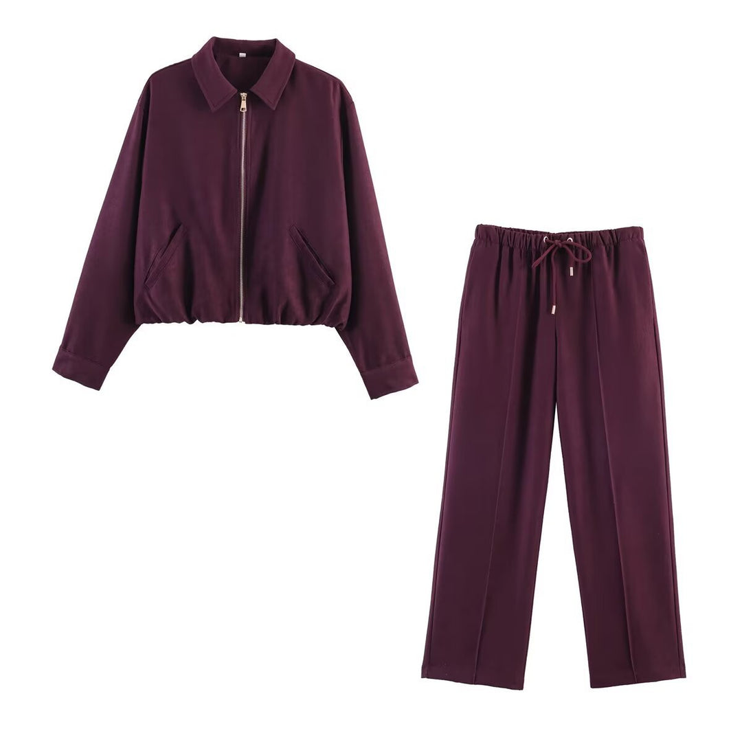 Damen Weite Highwaist-Hose mit Kordelzug, Bügelfalte und fließender Stoffqualität Nord Taschen