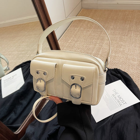 Damen Schultertasche mit stilvollem Schnallen-Detail und praktischen Fächern Nord Taschen