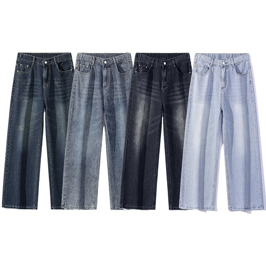 Herren Extraweite Baggy-Jeans mit extra langer Saumkante und dezenter Repair-Optik Nord Taschen