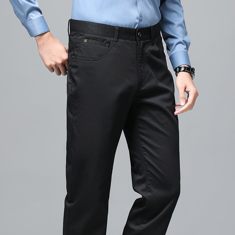 Herren Stretch-Chinohose mit geradem Schnitt und Bügelfalte Nord Taschen