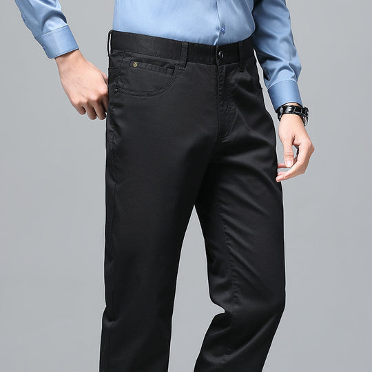 Herren Stretch-Chinohose mit geradem Schnitt und Bügelfalte Nord Taschen