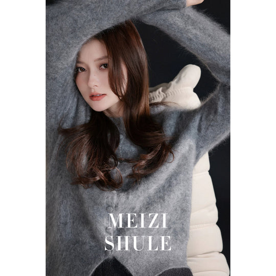 Damen Kuschelige Mohair-Strickjacke mit Rundhalsausschnitt und verdeckter Knopfleiste Nord Taschen