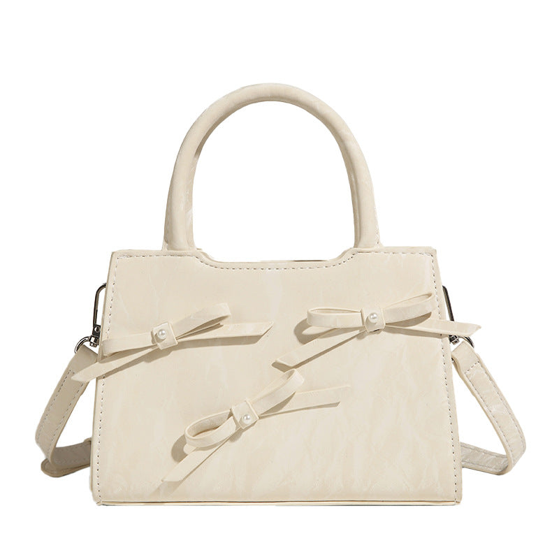 Damen Handtasche mit filigranem Schleifenakzent und strukturiertem Obermaterial Nord Taschen