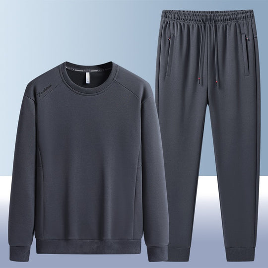 Herren Komfortables Mikrofleece-Trainingsset mit Rundhals‑Sweatshirt & tapered Jogginghose Nord Taschen