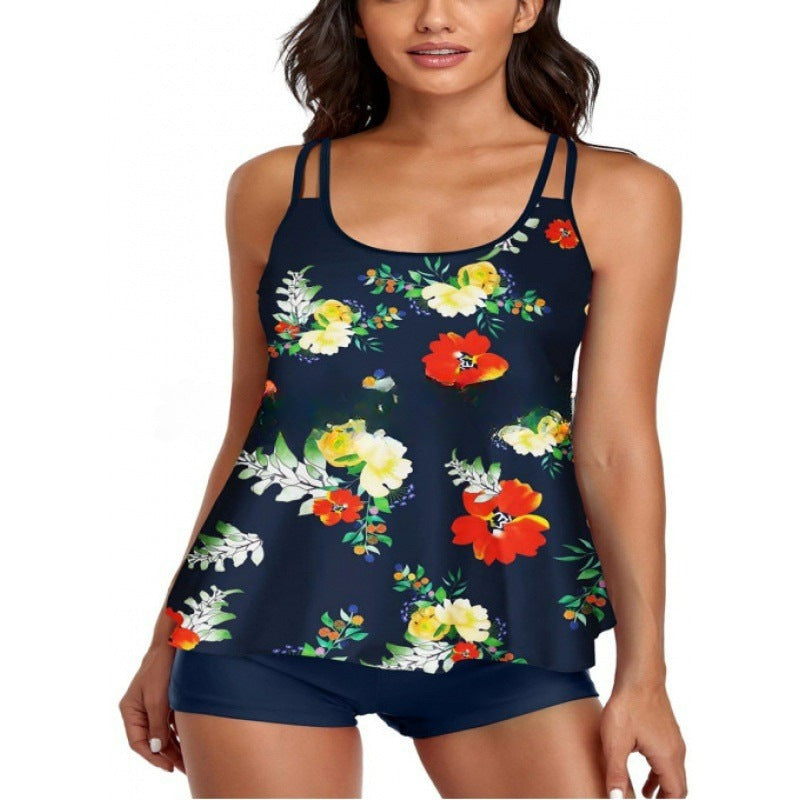 Damen Sportliches Tankini-Set mit bequemem Shorts und verstellbaren Trägern Nord Taschen