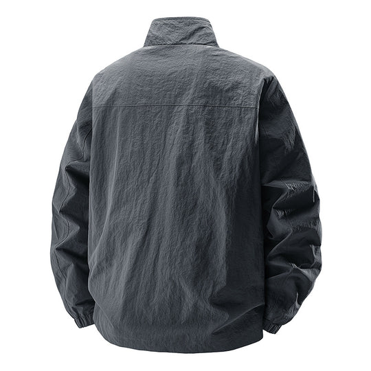 Herren Leichte Wind- und wasserabweisende Freizeitjacke mit Stehkragen und Reißverschlusstaschen Nord Taschen