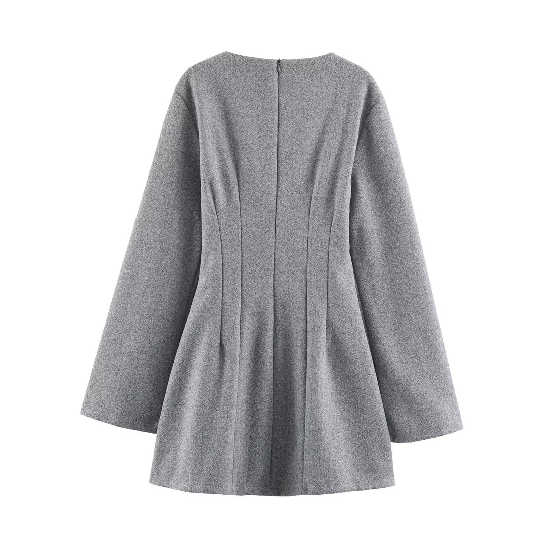 Damen Kurzmantel mit taillierter Glocken‑Silhouette und Wiener Nähten Nord Taschen