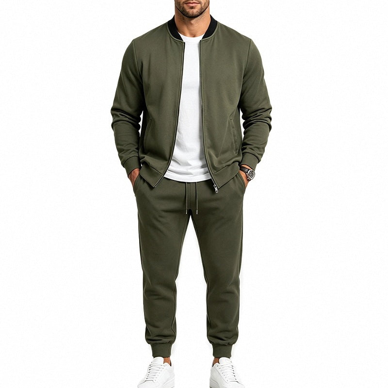 Herren Zweiteiliges Casual-Trainingsset mit Bomberjacke und tapered Jogginghose Nord Taschen