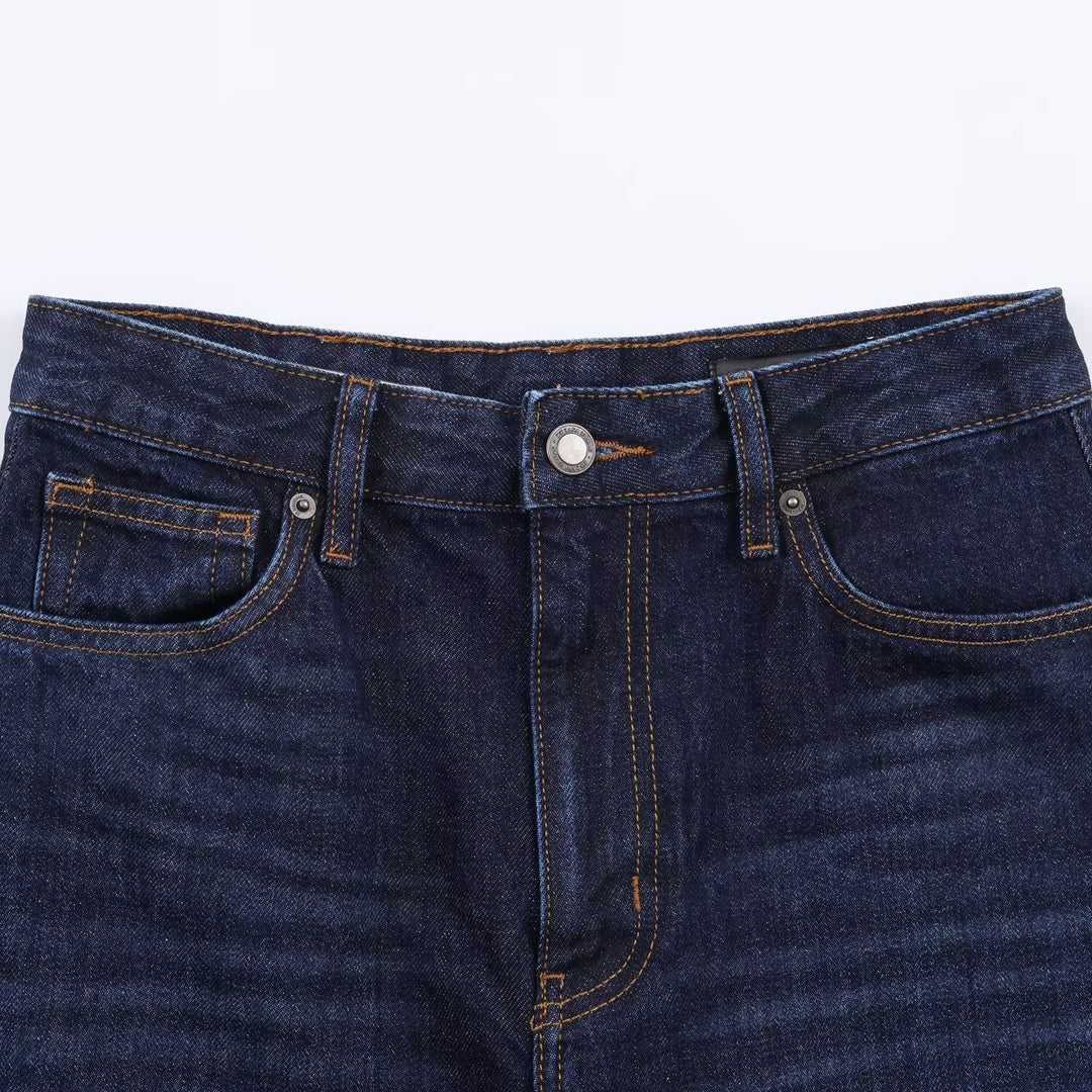 Damen High-Waist Balloon-Jeans mit weitem Oberschenkel und zulaufendem Saum Nord Taschen