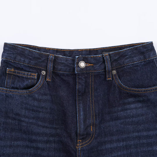 Damen High-Waist Balloon-Jeans mit weitem Oberschenkel und zulaufendem Saum Nord Taschen