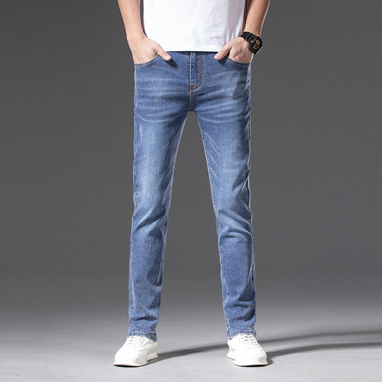 Herren Slim‑Straight Stretchjeans mit leichter Used‑Optik Nord Taschen
