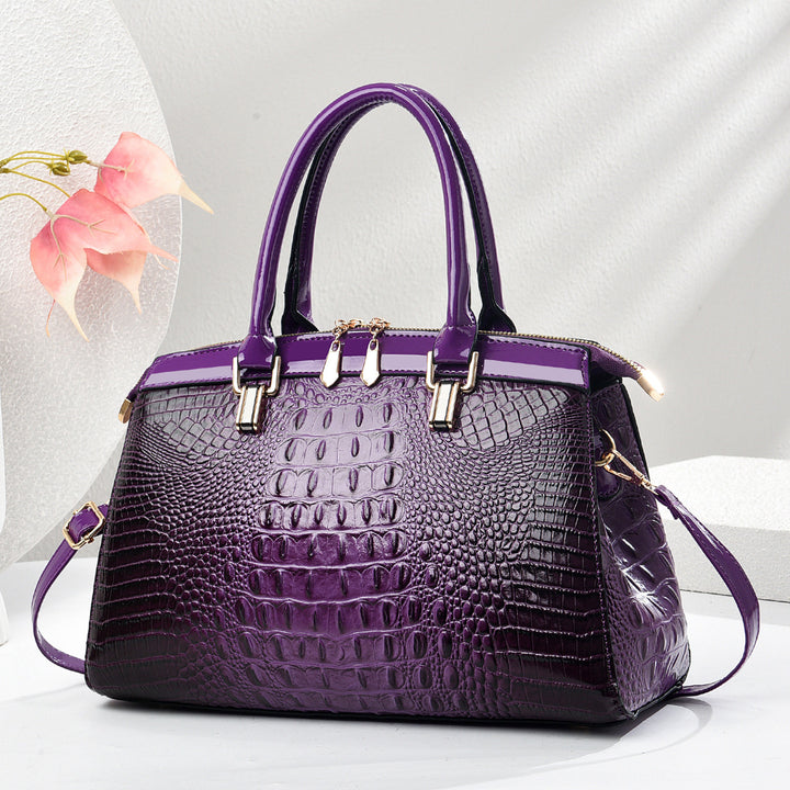 Damen hochwertige Handtasche im eleganten Krokodil-Look Nord Taschen