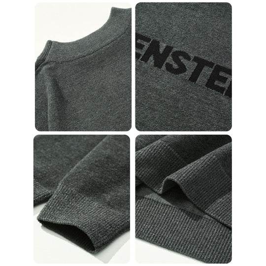Herren Bequemer Oversized Pullover mit grafischem Schriftzug Nord Taschen