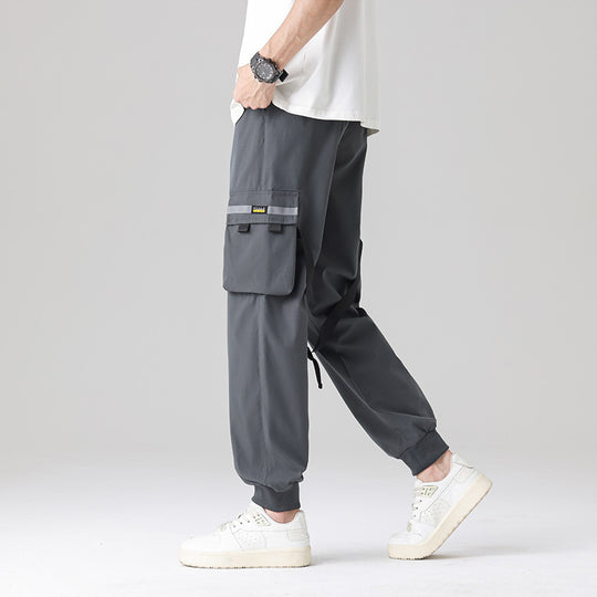 Herren Tech‑Utility Cargohose mit multifunktionalen Beintaschen, verstellbaren Gurtbändern & elastischen Bündchen Nord Taschen