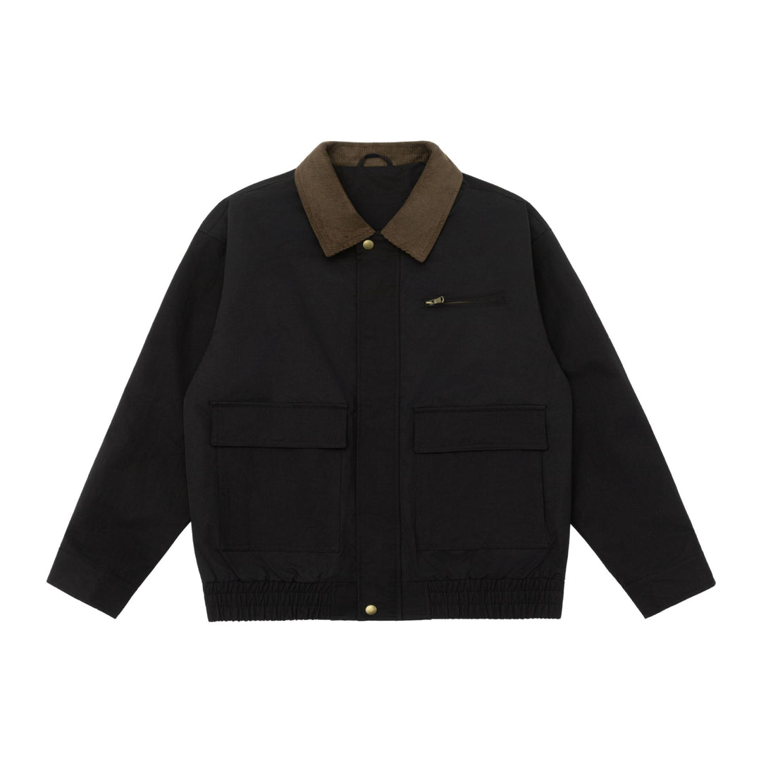 Herren Oversize Workwear-Jacke mit Kordkragen und großen Pattentaschen Nord Taschen