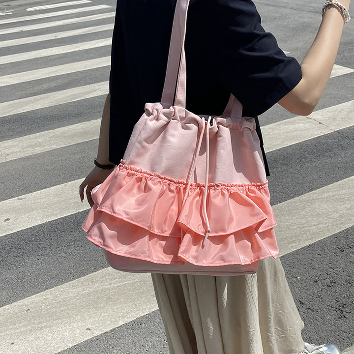 Damen Hobo-Tasche mit voluminösem Rüschendesign Nord Taschen